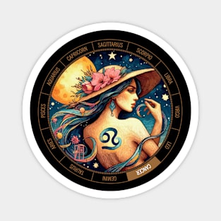 ZODIAC Cancer - Astrological CANCER - CANCER - ZODIAC sign - Van Gogh style - 4 Magnet